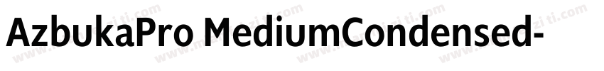 AzbukaPro MediumCondensed字体转换